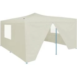 VidaXL Belvédère Pliable Crème 5x5 M 4 Parois - Crème