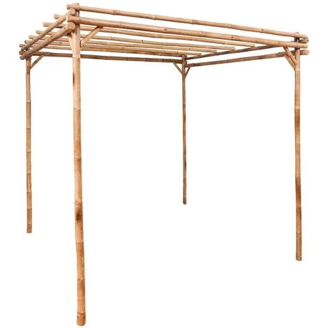 VidaXL Pergola Bambou 170x170x220 Cm - Brun 3 VidaXL Pergola Bambou 170x170x220 Cm - Brun