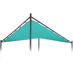 Enveloppe De Rechange Pour Toit De Pergola HHG-334, 3x3m Polyester ~ Turquoise -Tente de réception Soldes 18934843 3