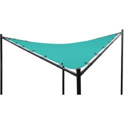 Enveloppe De Rechange Pour Toit De Pergola HHG-334, 3x3m Polyester ~ Turquoise -Tente de réception Soldes 18934843 4