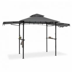 Blumfeldt Steakhouse Wings Pavillon 244x260x152cm 160 G/m² Polyester Acier Gris