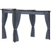 VidaXL Tonnelle Avec Rideaux 3x3 M Anthracite Acier - Anthracite -Tente de réception Soldes 19287668 1