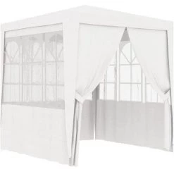 VidaXL Tente De Réception Avec Parois Latérales 2x2 M Blanc 90 G/m² - Blanc