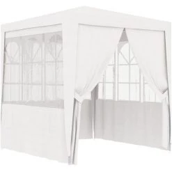 VidaXL Tente De Réception Avec Parois Latérales 2,5x2,5m Blanc 90 G/m² - Blanc