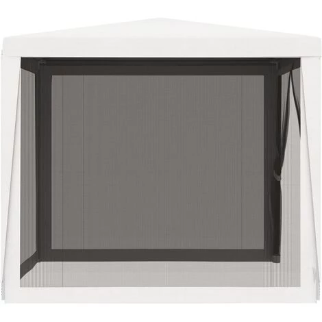 VidaXL Tente De Réception 4 Parois Latérales En Maille 2,5x2,5 M Blanc - Blanc 6 VidaXL Tente De Réception 4 Parois Latérales En Maille 2,5x2,5 M Blanc - Blanc - Image 4