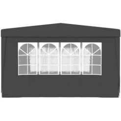 VidaXL Tente De Réception Et Parois Latérales 4x4 M Anthracite 90 G/m² - Anthracite -Tente de réception Soldes 19404748 4