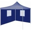 YOUTHUP Tente De Réception Pliable Avec 2 Parois 2x2 M Acier Bleu 2 YOUTHUP Tente De Réception Pliable Avec 2 Parois 2x2 M Acier Bleu -Tente de réception Soldes 19551276 1