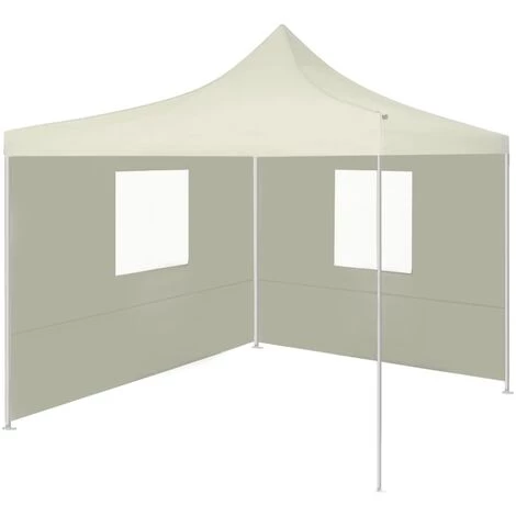 YOUTHUP Tente De Réception Pliable Avec 2 Parois 2x2 M Acier Crème 3 YOUTHUP Tente De Réception Pliable Avec 2 Parois 2x2 M Acier Crème