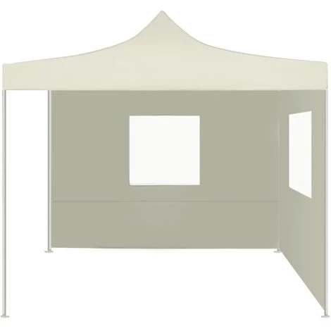 YOUTHUP Tente De Réception Pliable Avec 2 Parois 2x2 M Acier Crème 4 YOUTHUP Tente De Réception Pliable Avec 2 Parois 2x2 M Acier Crème - Image 2