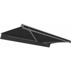 RED DECO Store Banne Motorisé 3x2.5m ORLANDO Gris Aluminium Avec Télécommande - Gris -Tente de réception Soldes 19649008 3