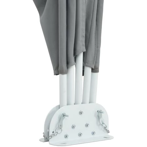 ASUPERMALL Auvent Lateral Pliable De Terrasse Gris 400 X 200 Cm 4 ASUPERMALL Auvent Lateral Pliable De Terrasse Gris 400 X 200 Cm – Image 2