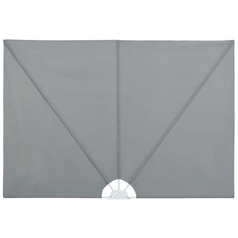 ASUPERMALL Auvent Lateral Pliable De Terrasse Gris 400 X 200 Cm 5 ASUPERMALL Auvent Lateral Pliable De Terrasse Gris 400 X 200 Cm – Image 3