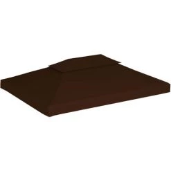 ASUPERMALL Toile Superieure Double De Belvedere 310 G/m² 4x3 M Marron -Tente de réception Soldes 19682430 4