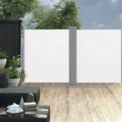 ASUPERMALL Auvent Lateral Double Retractable De Patio 170x600 Cm Creme