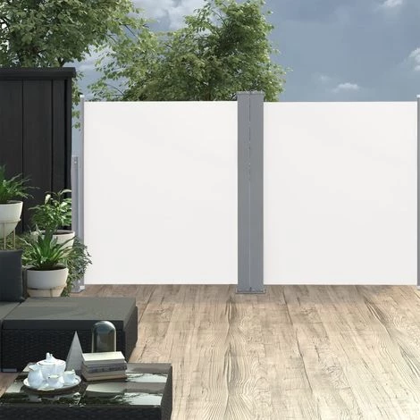 ASUPERMALL Auvent Lateral Double Retractable De Patio 170x600 Cm Creme 4 ASUPERMALL Auvent Lateral Double Retractable De Patio 170x600 Cm Creme - Image 2