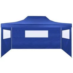 ASUPERMALL Tente De Reception Pliable Avec 3 Parois 3x4 M Acier Bleu 10 ASUPERMALL Tente De Reception Pliable Avec 3 Parois 3x4 M Acier Bleu -Tente de réception Soldes 19682809 4