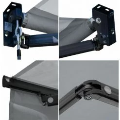 HAPPY GARDEN Store Banne SAULE 2,95 × 2,5m - Toile Grise Et Structure Grise - Gris 9 HAPPY GARDEN Store Banne SAULE 2,95 × 2,5m - Toile Grise Et Structure Grise - Gris -Tente de réception Soldes 19803185 3