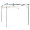 VidaXL Pergola Avec Toit Rétractable Blanc Crème 3 X 3 M Acier - Crème -Tente de réception Soldes 19807912 1