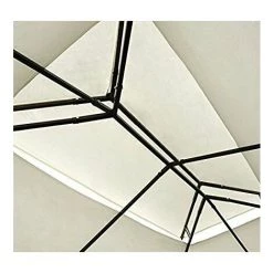 HOMCOM Toile De Toit De Rechange Pour Pavillon Tonnelle Tente 3x3m Crème - Beige -Tente de réception Soldes 19842655 5