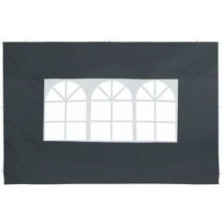 DEUBA Parois Latérales Pour Tonnelle POP-UP 3x6m Hydrofuge Fermeture éclair 300x200cm Pavillon Fenêtre Différentes Couleurs Jardin été Mur Côté Tonnelle Fête Anthracite -Tente de réception Soldes 19883814 3