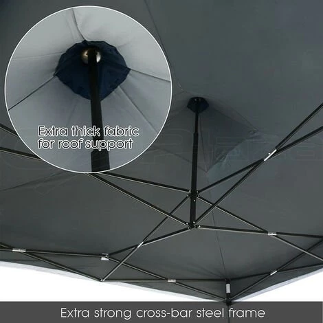 FRANKYSTAR Taman Tente De Jardin / Gazebo 3X3 Marquise Pliante Imperméable Pour Les Foires Et Marchés Couleur Verte 7 FRANKYSTAR Taman Tente De Jardin / Gazebo 3X3 Marquise Pliante Imperméable Pour Les Foires Et Marchés Couleur Verte - Image 5