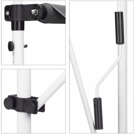 Bc-elec - HHYVA1512-Bluewhite Auvent Rétractable Manuel Store Banne Marquise Pour Patio & Terrasse 150x120cm Blanc Et Bleu - Blanc 6 Bc-elec - HHYVA1512-Bluewhite Auvent Rétractable Manuel Store Banne Marquise Pour Patio & Terrasse 150x120cm Blanc Et Bleu - Blanc - Image 4