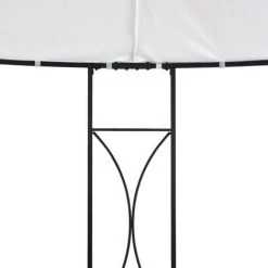 VidaXL Belvédère 300 X 290 Cm Blanc Rond - Blanc -Tente de réception Soldes 20169065 4