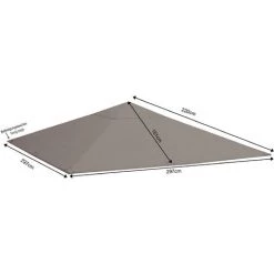 Quick-Star Toit De Rechange Pour Tonnelle De Jardin Gris 3 X 3 M -Tente de réception Soldes 20378571 3