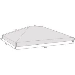 Quick-Star Gazebo Housse De Protection 3 X 4 M Protection étanche Et Transparente Contre Les Intempéries -Tente de réception Soldes 20378784 4