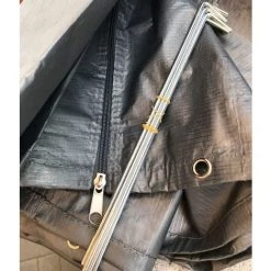 Quick-Star 2 Panneaux Latéraux En PE Avec Fenêtre 300x195cm Pour Pavillon 3x3m Paroi Latérale Anthracite RAL 7012 -Tente de réception Soldes 20379027 4