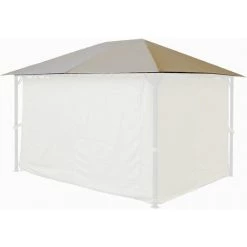 Quick-Star Toit De Remplacement Pour Pavillon De Jardin 3x4m Housse De Remplacement Pour Toit De Pavillon Beige Antique -Tente de réception Soldes 20379208 2