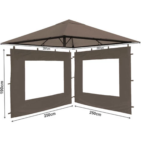 Quick-Star Ensemble De Toit De Remplacement Et 2 Pièces Latérales Pour Pavillon De Jardin 3x3m Beige-gris Antique Pavillon Couverture De Remplacement Couvercle Parois Latérales 3 Quick-Star Ensemble De Toit De Remplacement Et 2 Pièces Latérales Pour Pavillon De Jardin 3x3m Beige-gris Antique Pavillon Couverture De Remplacement Couvercle Parois Latérales