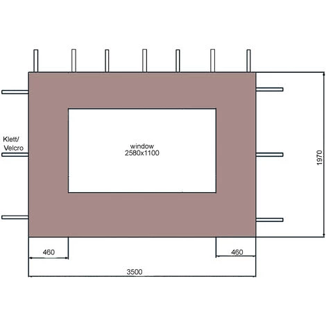 Quick-Star Ensemble Toit De Remplacement Et 2 Panneaux Latéraux Avec Fenêtre En PE Pour Gazebo De Jardin 3x4m Beige-gris 7 Quick-Star Ensemble Toit De Remplacement Et 2 Panneaux Latéraux Avec Fenêtre En PE Pour Gazebo De Jardin 3x4m Beige-gris – Image 5