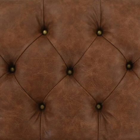 YOUTHUP Banc De Rangement Bois Massif Et Similicuir 80,5x41x50 Cm - Brun 5 YOUTHUP Banc De Rangement Bois Massif Et Similicuir 80,5x41x50 Cm - Brun - Image 3