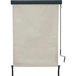 Store Enrouleur Vertical HHG-621, Store Extérieur, Protection Anti-UV 50 ~ 250x100 Cm, Crème -beige