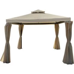 HABITAT ET JARDIN Tonnelle-Pergola En Polyester "Olivia" - 3 X 3 M - Ecru - Ecru. -Tente de réception Soldes 20731277 3