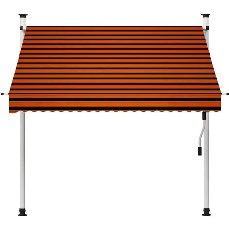 ASUPERMALL Auvent Manuel Retractable 200 Cm Orange Et Marron 7 ASUPERMALL Auvent Manuel Retractable 200 Cm Orange Et Marron - Image 5