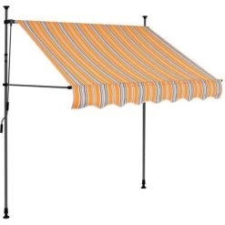 ASUPERMALL Auvent Manuel Retractable Avec LED 200 Cm Jaune Et Bleu 9 ASUPERMALL Auvent Manuel Retractable Avec LED 200 Cm Jaune Et Bleu -Tente de réception Soldes 20850096 3