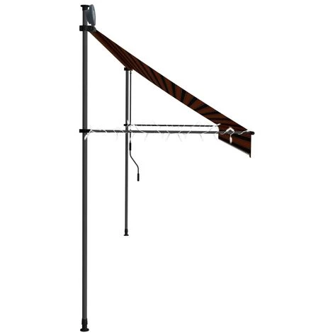 ASUPERMALL Auvent Manuel Retractable Avec LED 400 Cm Orange Et Marron 6 ASUPERMALL Auvent Manuel Retractable Avec LED 400 Cm Orange Et Marron - Image 4
