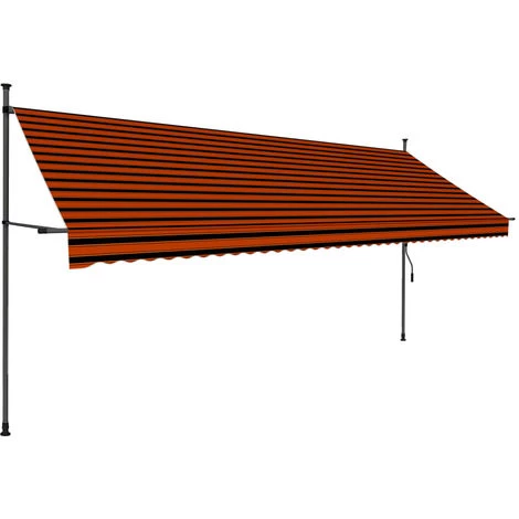 ASUPERMALL Auvent Manuel Retractable Avec LED 400 Cm Orange Et Marron 7 ASUPERMALL Auvent Manuel Retractable Avec LED 400 Cm Orange Et Marron - Image 5