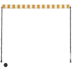 ASUPERMALL Auvent Retractable Avec LED 300x150 Cm Jaune Et Blanc 11 ASUPERMALL Auvent Retractable Avec LED 300x150 Cm Jaune Et Blanc -Tente de réception Soldes 20850260 5