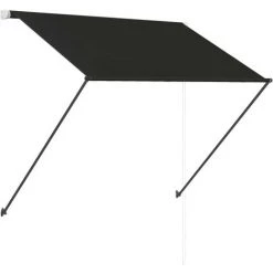 ASUPERMALL Auvent Retractable Avec LED 150x150 Cm Anthracite -Tente de réception Soldes 20850267 4
