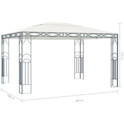 ASUPERMALL Tonnelle 400 X 300 Cm Creme -Tente de réception Soldes 20853413 5