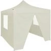 ASUPERMALL Tente De Reception Pliable Avec 4 Parois 2x2 M Acier Creme -Tente de réception Soldes 20854038 1