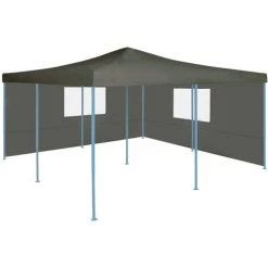 ASUPERMALL Belvedere Pliable Avec 2 Parois 5x5 M Anthracite