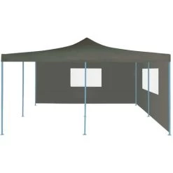 ASUPERMALL Belvedere Pliable Avec 2 Parois 5x5 M Anthracite 9 ASUPERMALL Belvedere Pliable Avec 2 Parois 5x5 M Anthracite -Tente de réception Soldes 20854114 3