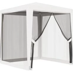 ASUPERMALL Tente De Reception Avec 4 Parois Laterales En Maille 2x2m Blanc -Tente de réception Soldes 21376486 5