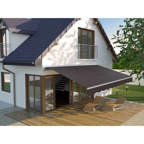 SAV Store Banne Manuel Semi Coffre Marron 4X3m SKD (Semi Knock Down) 4 SAV Store Banne Manuel Semi Coffre Marron 4X3m SKD (Semi Knock Down) - Image 2