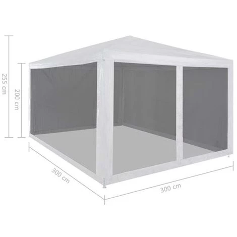 ASUPERMALL Tente De Reception Avec 4 Parois En Maille 3 X 3 M 4 ASUPERMALL Tente De Reception Avec 4 Parois En Maille 3 X 3 M – Image 2