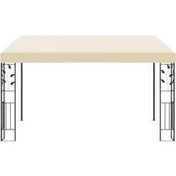 VidaXL Belvédère à Montage Mural 4x3x2,5 M Crème - Crème -Tente de réception Soldes 22809523 2